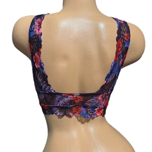 Victorias Secret Pink Push Up Padded High Neck Mesh Lace underwire bralette bra - Picture 7 of 9